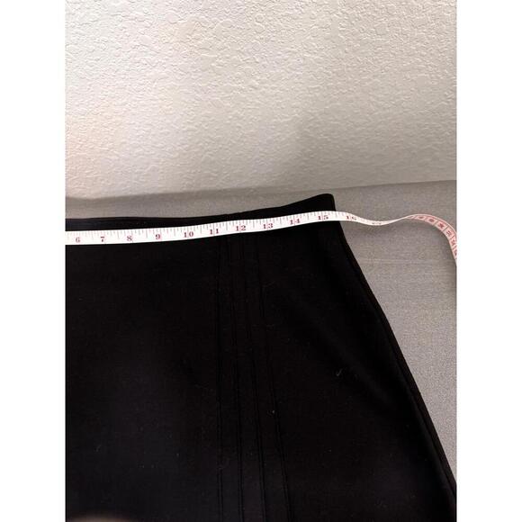 Black Pleated Wool Blend  Classic ALine Skirt Medium business work official L - Picture 8 of 9